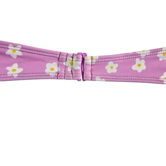 PacSun | L.A. Hearts Daisy Print Halter Bikini, Purple, size small - Picture 5 of 11